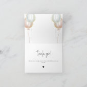 Geslacht onthullen ballon Baby shower Bedankkaart (Binnen)