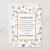 Geslacht onthullen bedankjes Oktoberpatroon Bedankkaart (Voorkant)
