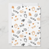 Geslacht onthullen bedankjes Oktoberpatroon Bedankkaart (Achterkant)