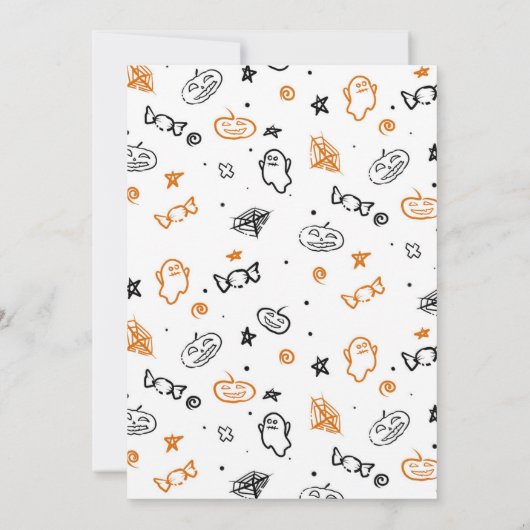 Geslacht onthullen bedankjes Oktoberpatroon Bedankkaart (Achterkant)