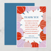 Geslacht onthullen bedankjes Pompoen Herfst Bedankkaart (Voorkant / Achterkant)