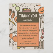 Geslacht onthullen bedankjes pompoen schattig bedankkaart (Voorkant / Achterkant)