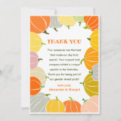 Geslacht onthullen bedankkaart Pumpkin Halloween (Voorkant)