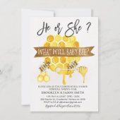 Geslacht onthullen Bee Geëigende uitnodiging tot B (Voorkant)