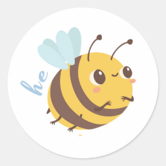 Geslacht Onthullen Bee Vote Jongen Ronde Sticker