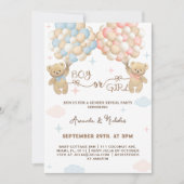 Geslacht onthullen Beer pastel roze & blauw jongen Kaart (Voorkant)