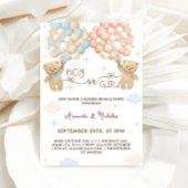 Geslacht onthullen Beer pastel roze & blauw jongen Kaart