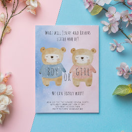 Geslacht Onthullen Beren sterretje roze blauw acht Kaart