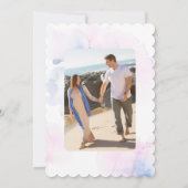 Geslacht onthullen blauw roze cupcake Waterverf Pa Kaart (Achterkant)