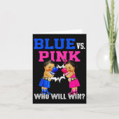 Geslacht onthullen blauw vs roze etnische boksen b kaart (Voorkant)