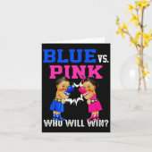 Geslacht onthullen blauw vs roze etnische boksen b kaart (Gele Bloem)