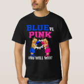 Geslacht onthullen blauw vs roze etnische boksen b t-shirt (Voorkant)