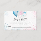 Geslacht onthullen blauwe roze kleerkaartje informatiekaartje (Voorkant)