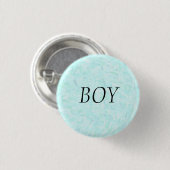 Geslacht onthullen Blue Confetti "BOY" Pin Button (Voorkant /achterkant)