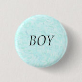 Geslacht onthullen Blue Confetti "BOY" Pin Button (Voorkant)