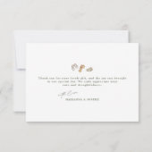 Geslacht onthullen Boho Clothesline-Baby shower Bedankkaart (Achterkant)