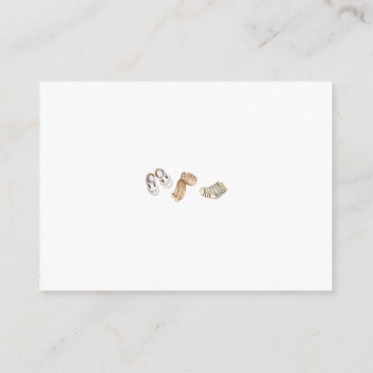 Geslacht onthullen Boho waslijn Baby Display Douch Informatiekaartje (Achterkant)