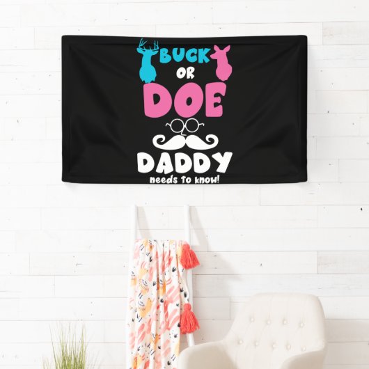 Geslacht onthullen Bok of Hinde Papa Matching Baby Spandoek (Insitu)