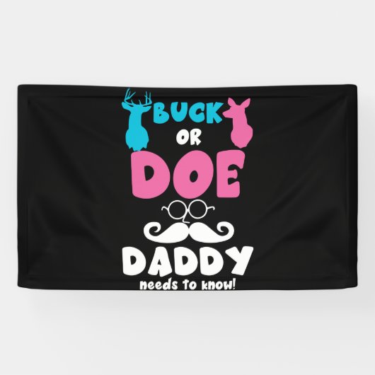 Geslacht onthullen Bok of Hinde Papa Matching Baby Spandoek (Horizontaal)