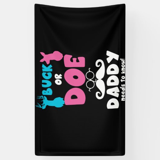 Geslacht onthullen Bok of Hinde Papa Matching Baby Spandoek (Verticaal)