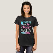 Geslacht onthullen Boots of Bows Abuela Matching B T-shirt (Voorkant volledig)