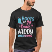 Geslacht onthullen Boots of Bows Dad Matching Baby T-shirt (Voorkant)