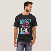 Geslacht onthullen Boots of Bows Dad Matting Baby  T-shirt (Voorkant volledig)