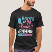 Geslacht onthullen Boots of Bows Grammie Matching  T-shirt (Voorkant)