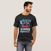 Geslacht onthullen Boots of Bows Grammie Matching  T-shirt (Voorkant volledig)