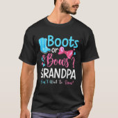 Geslacht onthullen Boots of Bows Grandpa Matching  T-shirt (Voorkant)