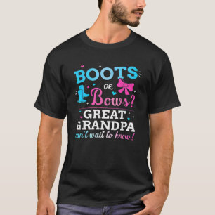 Geslacht onthullen Boots of Bows Great Grandpa Bab T-shirt