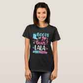 Geslacht onthullen Boots of Bows Lala Matching Bab T-shirt (Voorkant volledig)