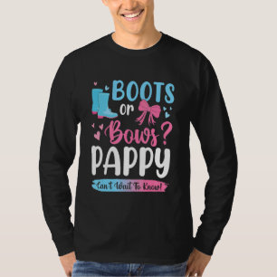 Geslacht onthullen Boots of Bows Pappy Matching Ba T-shirt