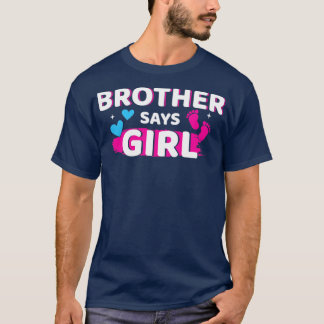Geslacht onthullen broer zegt meisje overeenkomend t-shirt