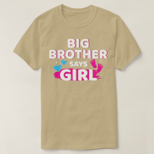 Geslacht onthullen broer zegt meisje overeenkomend t-shirt (Design voorkant)
