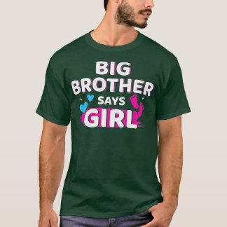 Geslacht onthullen broer zegt meisje overeenkomend t-shirt
