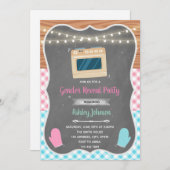 Geslacht onthullen broodje in de uitnodiging van d (Voorkant / Achterkant)