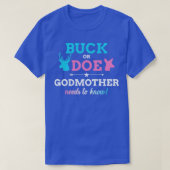 Geslacht onthullen buck of doe godmoeder matching  t-shirt (Design voorkant)