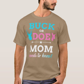 Geslacht onthullen buck of doe mam matching baby p t-shirt