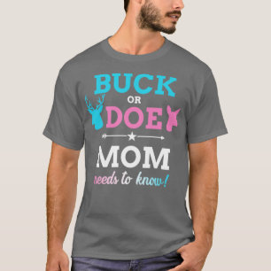 Geslacht onthullen buck of doe mam matching baby p t-shirt