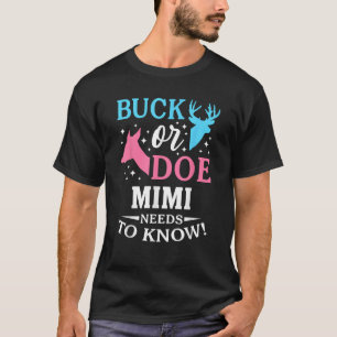 Geslacht onthullen buck of doe mimi matching baby t-shirt