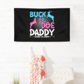 Geslacht onthullen buck of doe papa matching baby spandoek (Insitu)