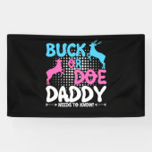 Geslacht onthullen buck of doe papa matching baby spandoek (Horizontaal)