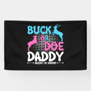 Geslacht onthullen buck of doe papa matching baby spandoek