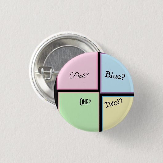 Geslacht onthullen Button (Voorkant /achterkant)