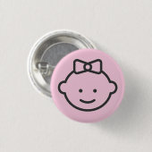 Geslacht onthullen Button: PINK || Vecteezy.com Ronde Button 3,2 Cm (Voorkant /achterkant)