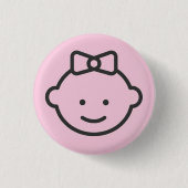 Geslacht onthullen Button: PINK || Vecteezy.com Ronde Button 3,2 Cm (Voorkant)