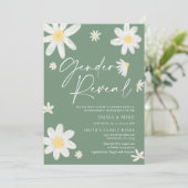 Geslacht onthullen Daisy Sage Green Kaart (Staand voorkant)