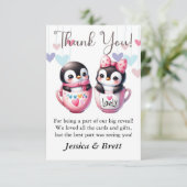 Geslacht onthullen Dank u kaarten, dank u notities (Staand voorkant)