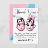 Geslacht onthullen Dank u kaarten, dank u notities (Voorkant / Achterkant)